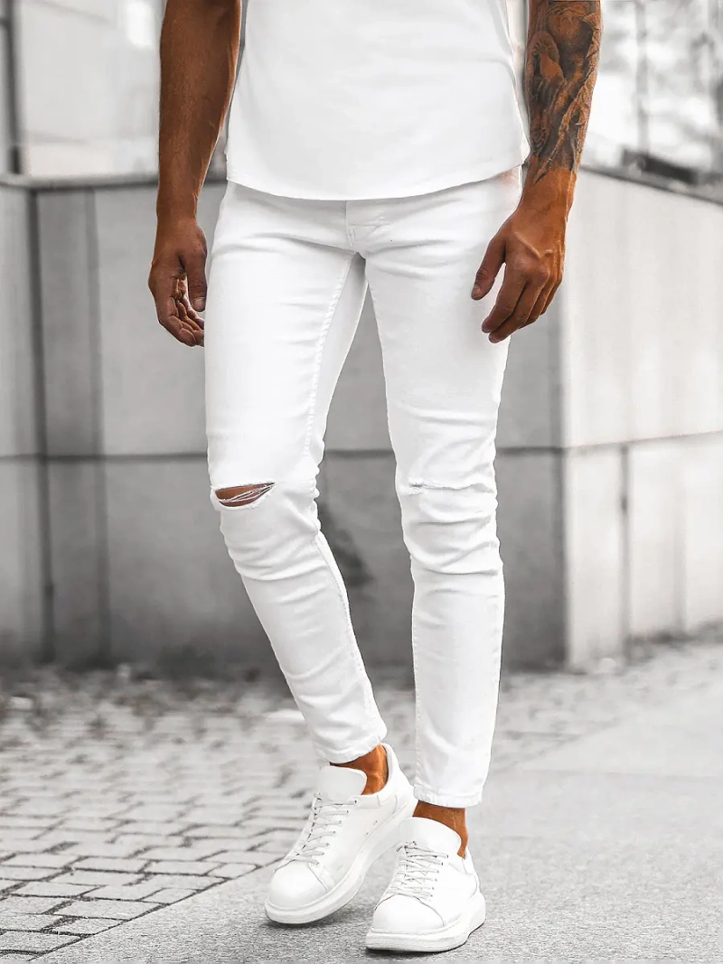 Muške Traperice Bijele OZONEE E/5391/01Z