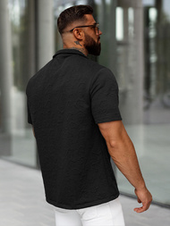 Muška košulja kratkih rukava crna OZONEE O/B2258