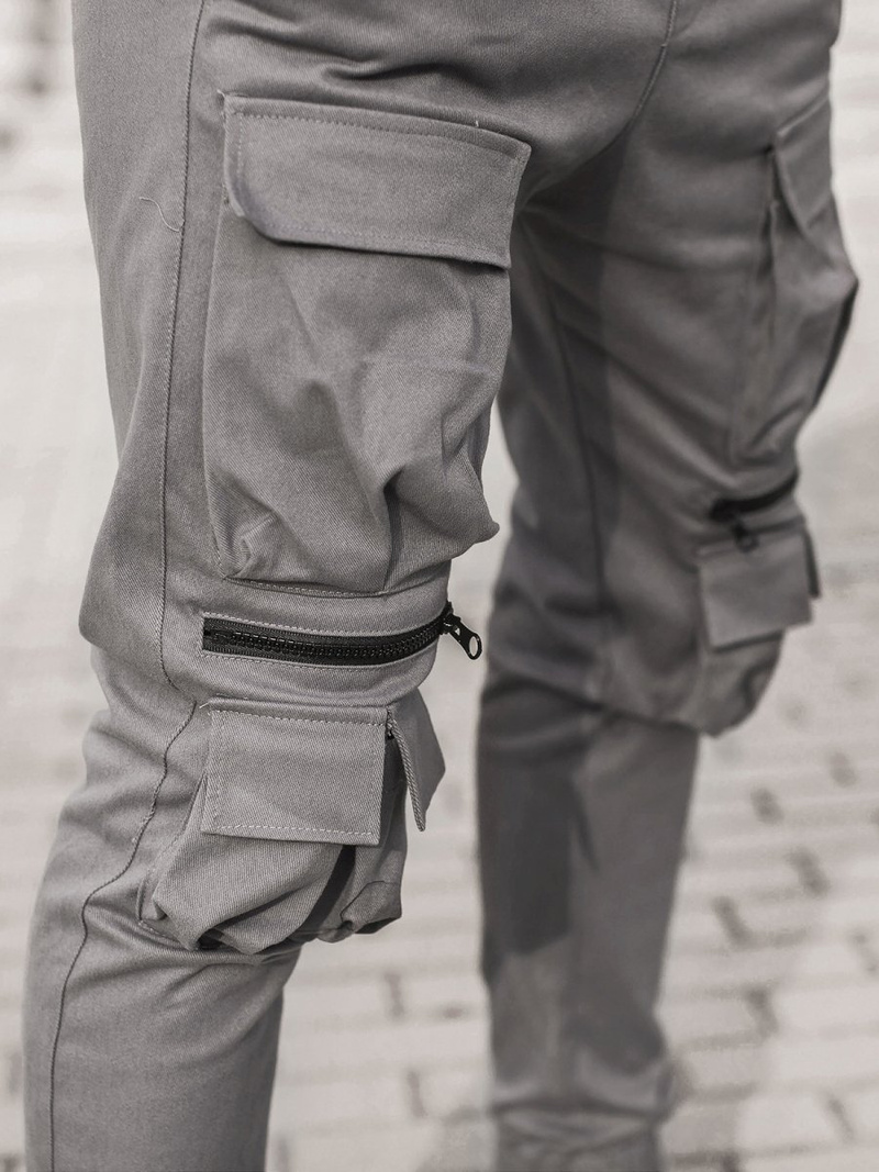 Muške chino jogger hlače sive OZONEE G/2787