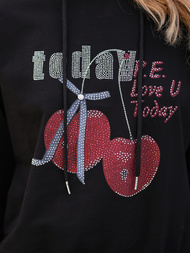 Ženska dukserica crna OZONEE JS/8B856/3