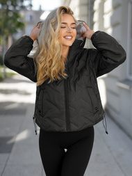 Ženska Jakna Crno-Bež OZONEE JS/16M9315/392B