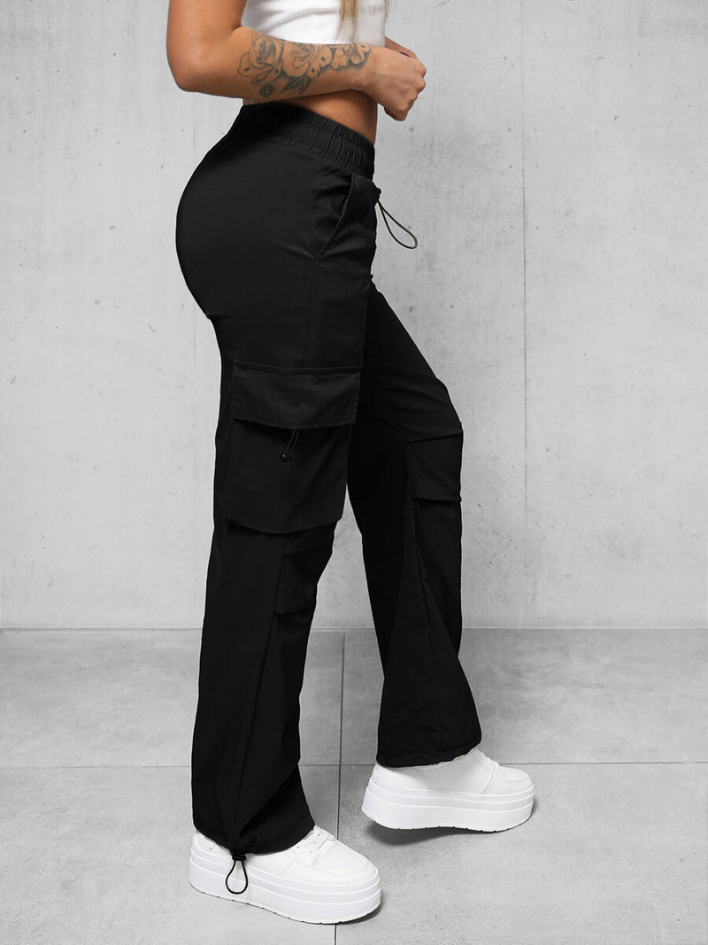 Ženske hlače crne OZONEE O/TT00375/1