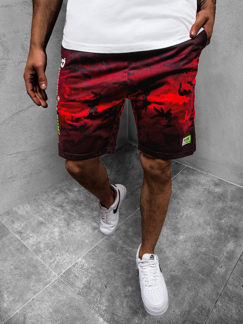 Muške sportske kratke hlače Crvene OZONEE JS/KK300150Z