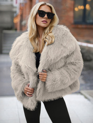 Ženska jakna sivo-bež OZONEE JS/61M8515/92