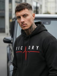 Muška dukserica s kapuljačom crna OZONEE JS/8B1757/3