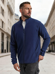 Muška dukserica s patentom modra OZONEE JS/HH016/25