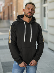 Muška dukserica s kapuljačom crna OZONEE JS/8B1730/3