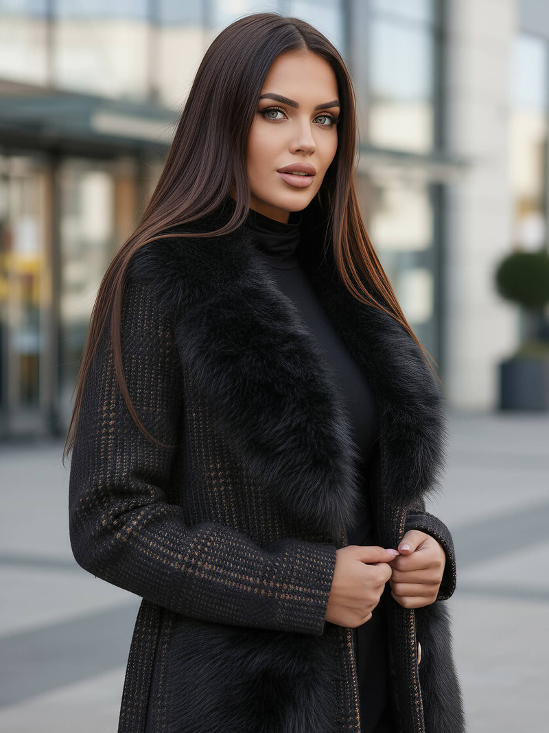 Ženski kaput crna OZONEE JS/53M5200/1Z