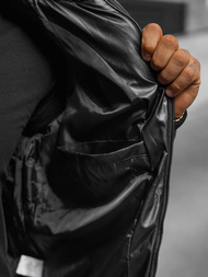 Muška kožna jakna crna OZONEE O/M795Z