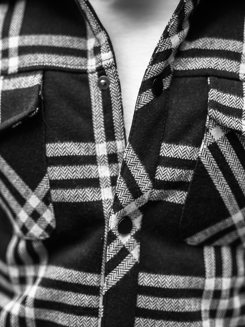 Muška košulja crno-bijela OZONEE O/3A91/1