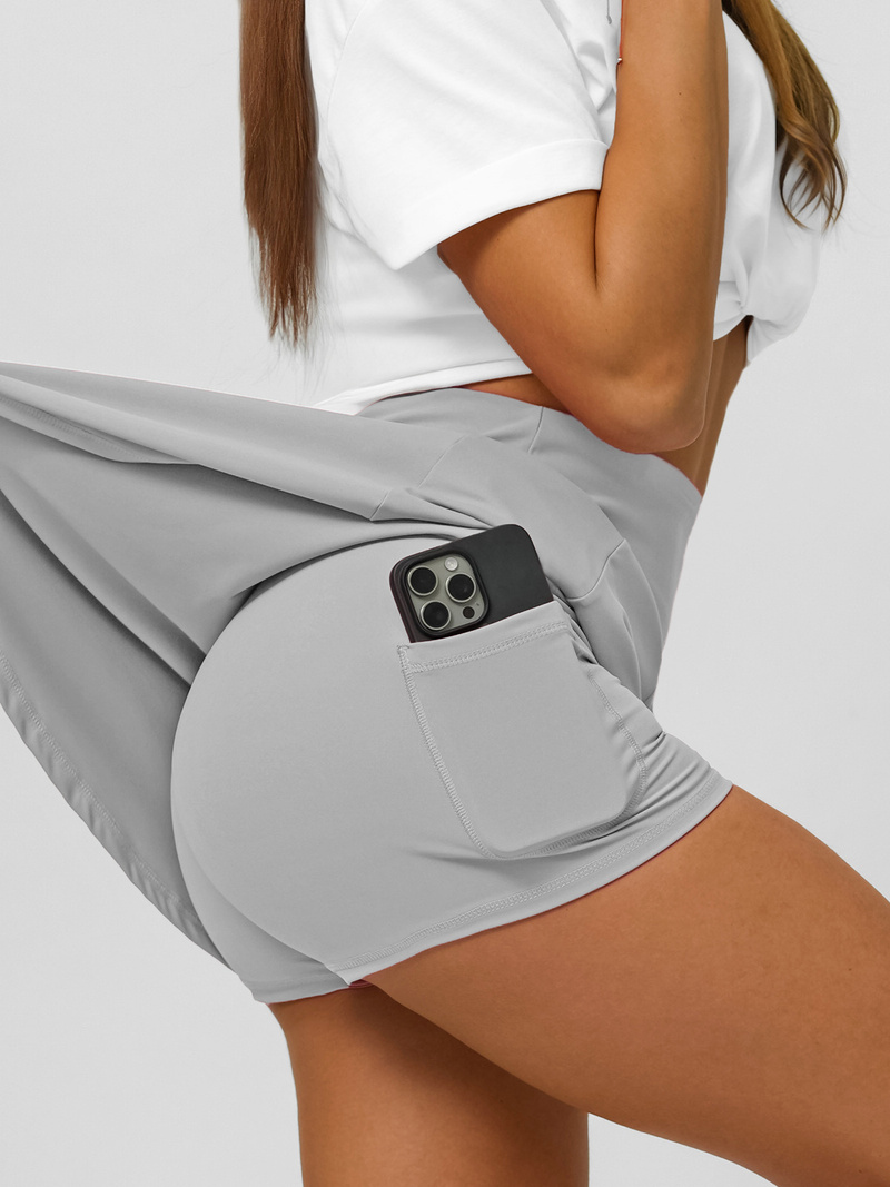 Sportska suknja s tajicama grafitne OZONEE JS/17K590/5