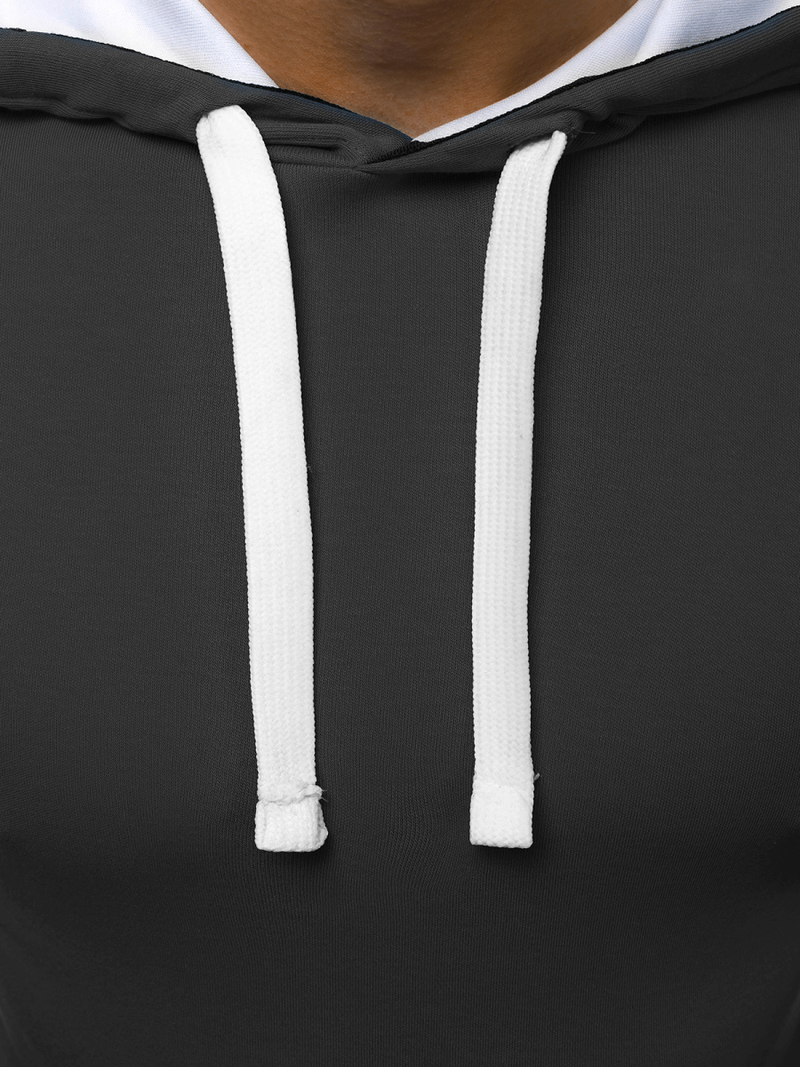 Muška majica s kapuljačom grafitna OZONEE O/1273Z