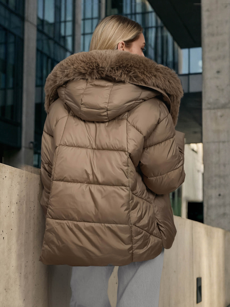 Ženska jakna tamno-bež OZONEE O/16M9179/84Z