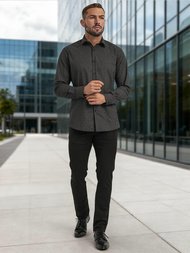 Muška košulja crna OZONEE V/V184