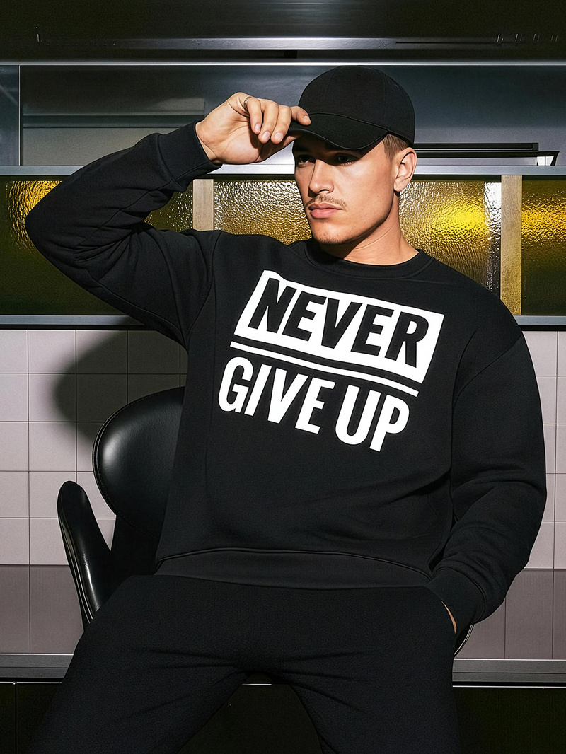 Muška dukserica crna OZONEE JS/8B1769/3