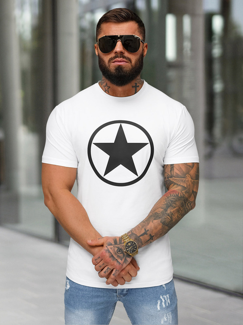 Muška Majica Bijeli OZONEE NB/MT3151