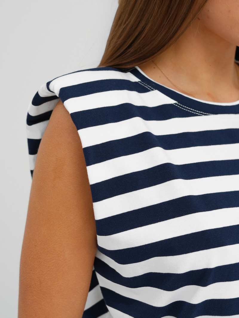 Ženska majica bijelo-modra OZONEE JS/R61670