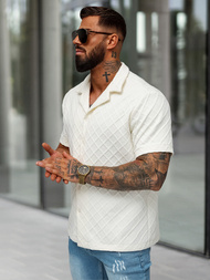 Muška košulja kratkih rukava ecru OZONEE O/B2257