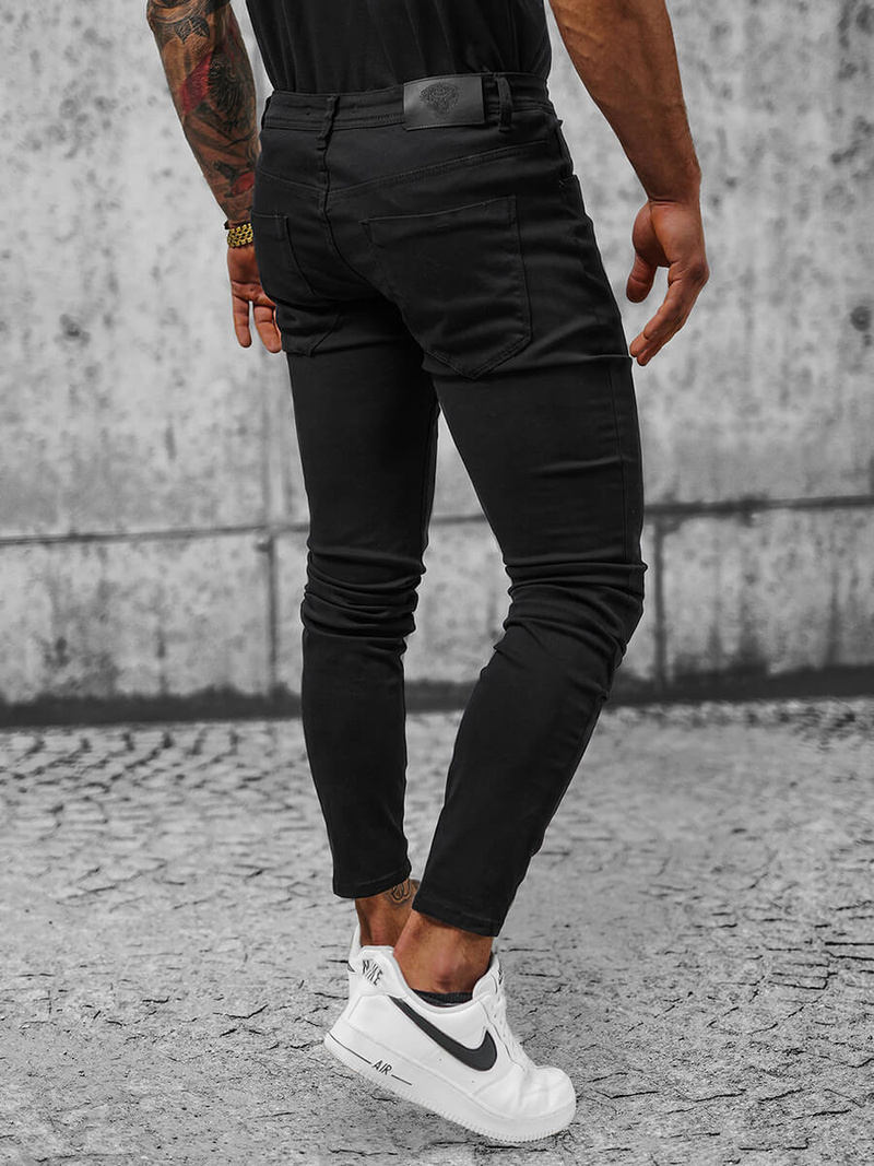 Muške Chino Hlače Crne OZONEE NB/MP0160N