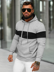 Muška dukserica s kapuljačom siva OZONEE JS/8B1316/2