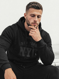 Muška dukserica s kapuljačom crna OZONEE JS/8B1971/3