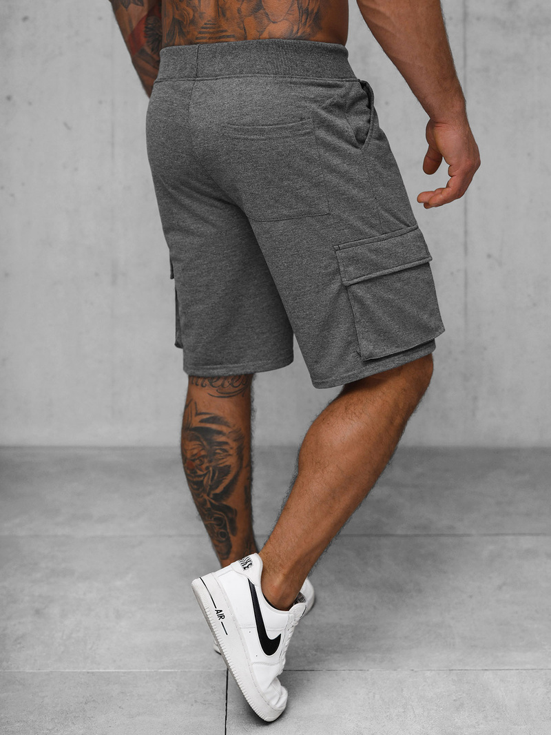 Muške sportske kratke hlače grafitne OZONEE JS/8K1505/5