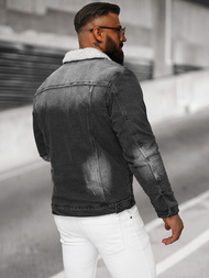 Muška traper jakna šerpa crna OZONEE NB/MJ513N