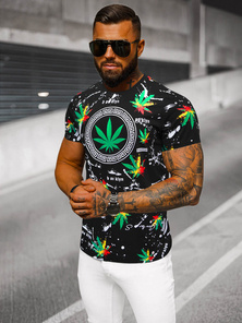  Muška majica crna OZONEE O/T131/3