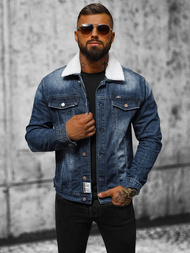 Muška traper jakna šerpa tamnoplava OZONEE NB/MJ516BSZ