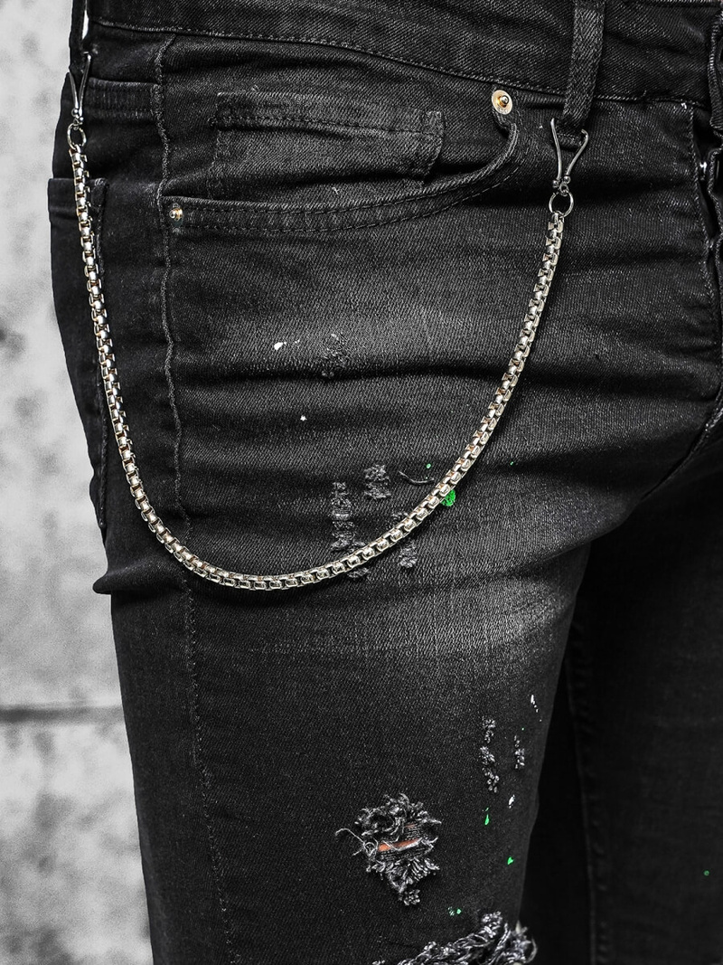 Muške Traperice Crne OZONEE O/MB460