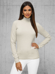 Ženski pulover svijetlo bež OZONEE JS/8003/4