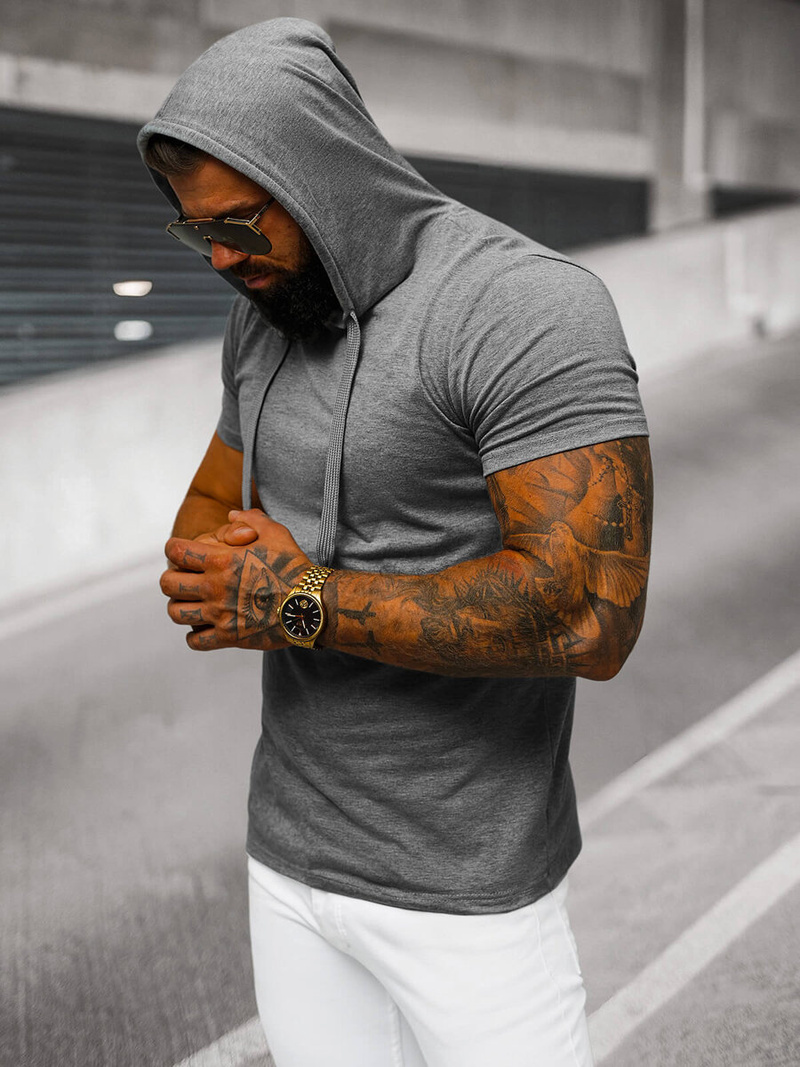 Muška majica grafitni OZONEE JS/8T89/5