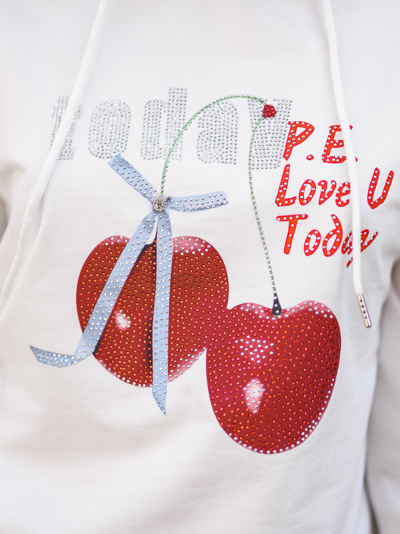 Ženska dukserica bijela OZONEE JS/8B856/1