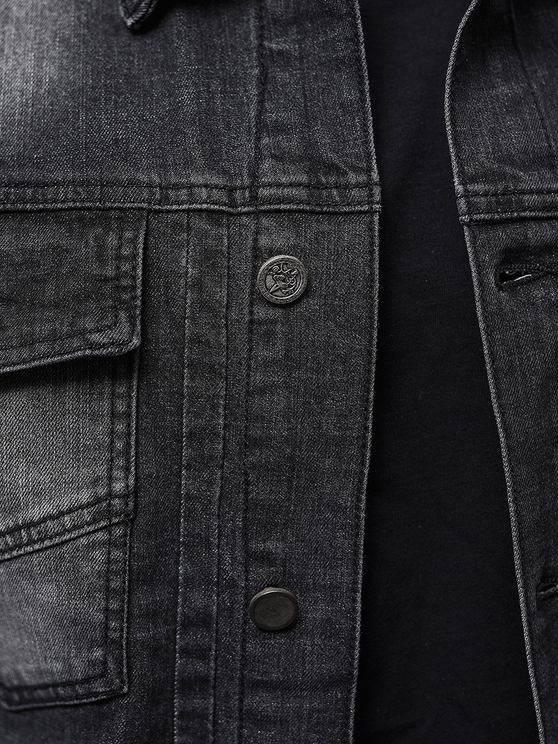 Muška traper jakna crna OZONEE NB/MJ521N