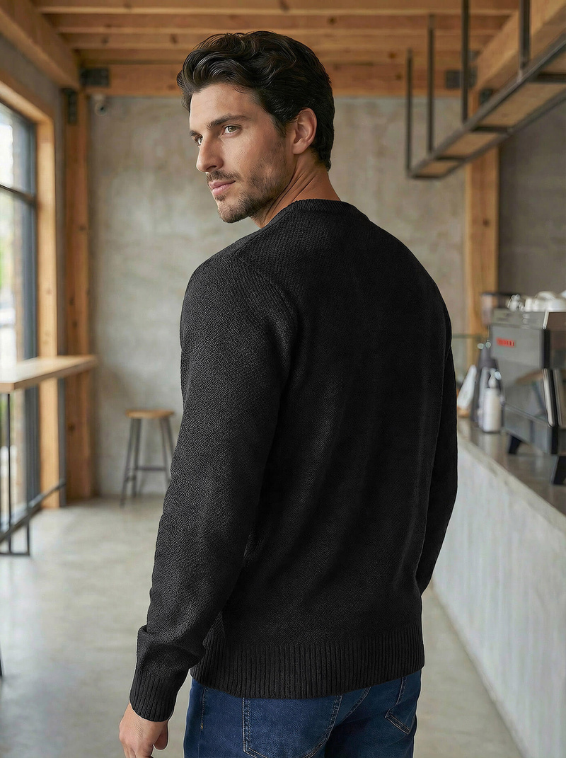 Muški Džemper Crni OZONEE JS/59B3600/3