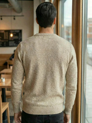 Muški džemper bež OZONEE JS/59B3607/155