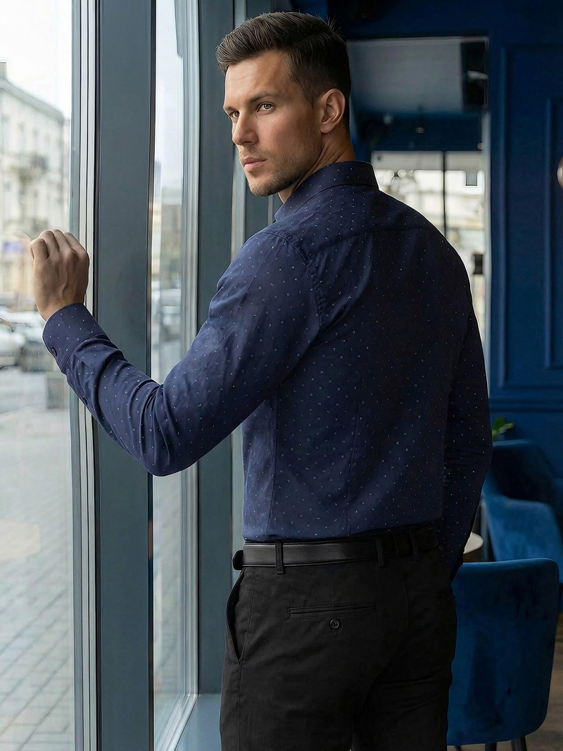 Muška Košulja Modra OZONEE V/V181Z