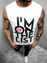 Muška majica bez rukava Bijela OZONEE JS/KS2078Z