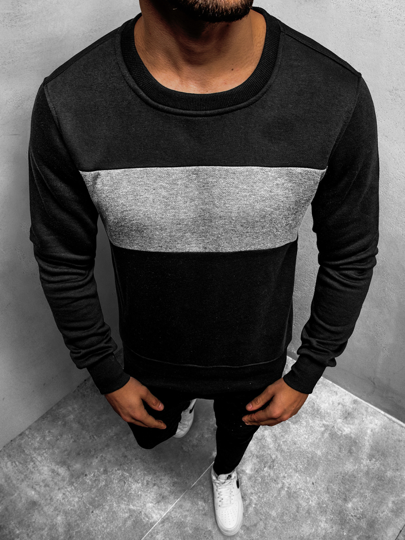 Muška dukserica Crno-Siva OZONEE JS/2020/2Z