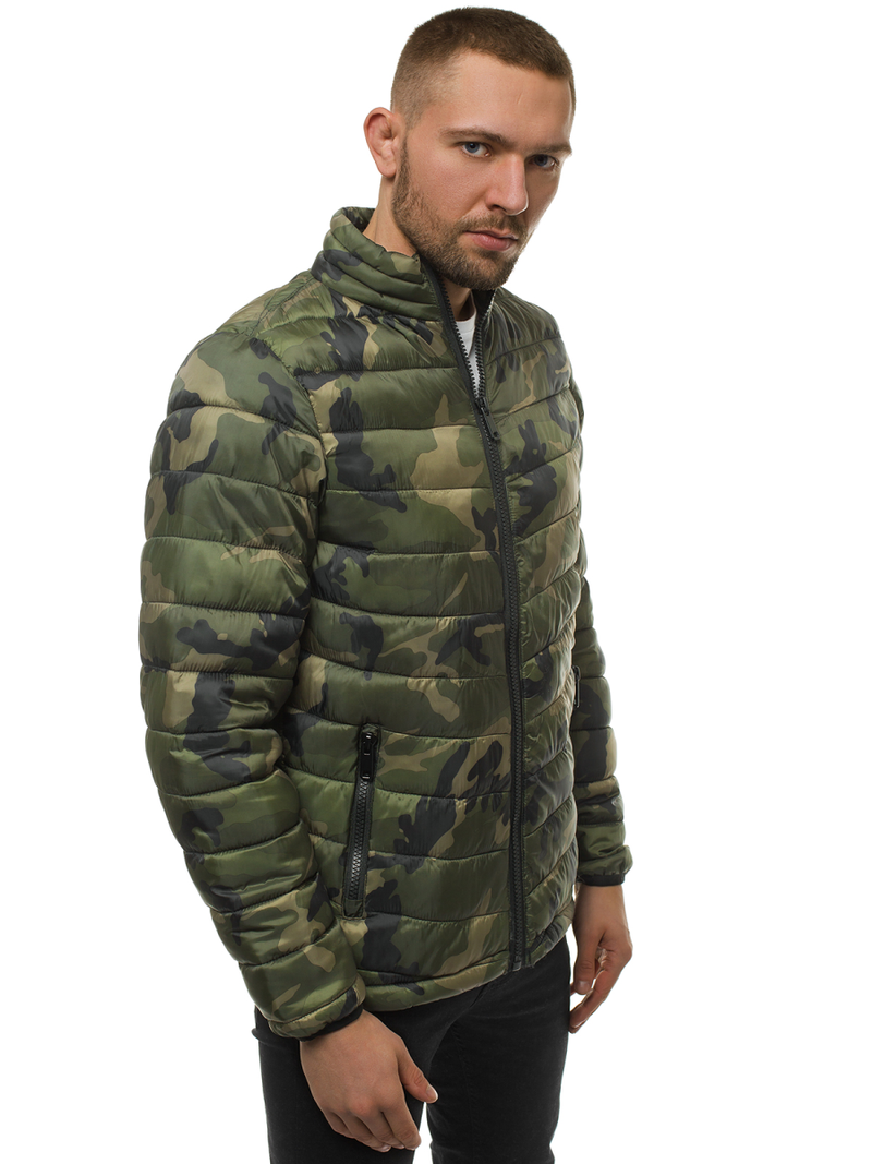 Muška proljetna jakna zelena-camo OZONEE JS/SM80Z