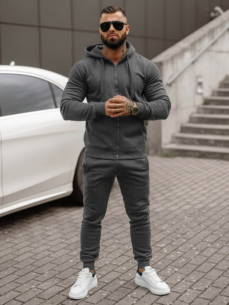 Muška trenirka grafitna OZONEE JS/68C10386/5Z