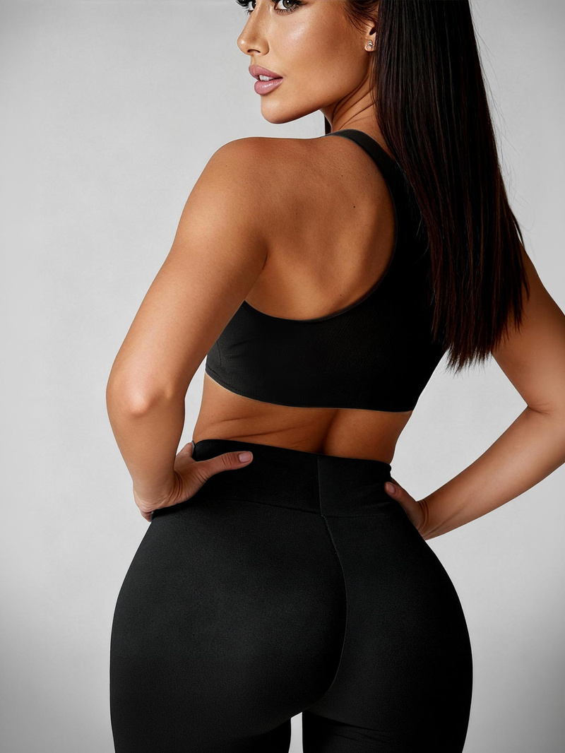 Ženske sportske tajice crne OZONEE JS/YW06011/1Z