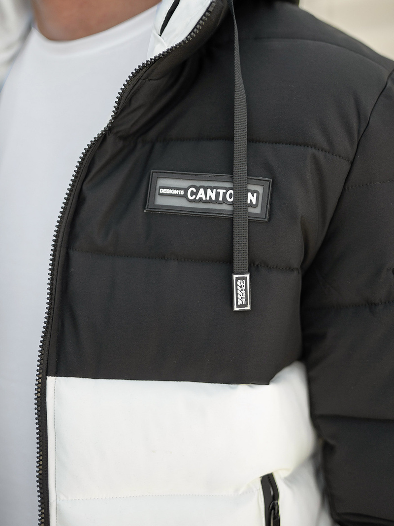 Muška parka jakna Crno-Bijela OZONEE JS/31M5083/281