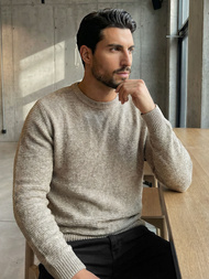 Muški džemper bež OZONEE JS/59B3600/155