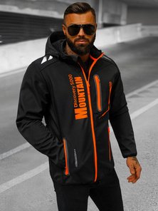 Muška softshell jakna crna i narančasta OZONEE JS/HH026/1