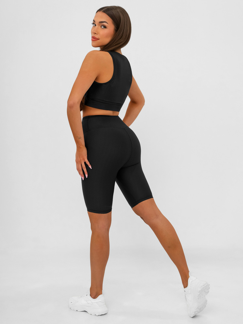 Kratke ženske tajice crne OZONEE JS/17K597/3