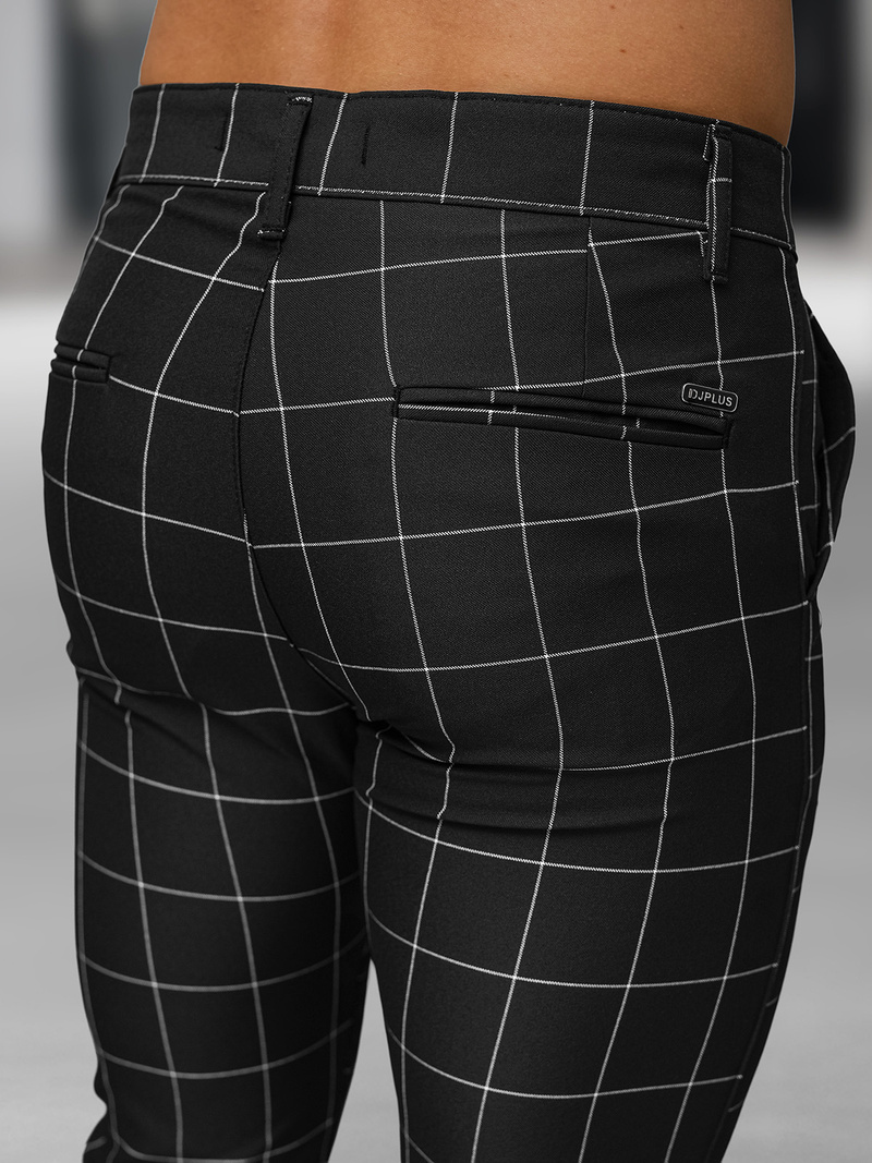 Muške Chino Hlače Crne OZONEE DJ/5505Z