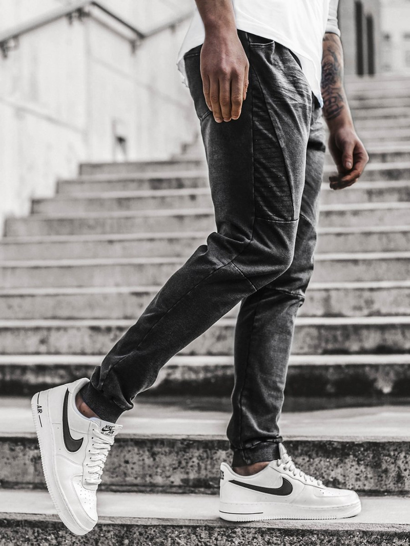 Muške jogger traperice Crne OZONEE JS/KK1098