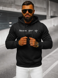 Muška dukserica s kapuljačom crna OZONEE JS/27B6512/3