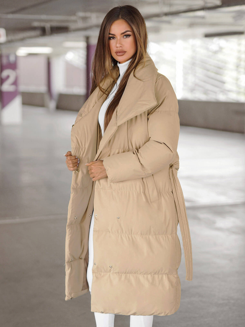 Ženska jakna bež OZONEE JS/M737/62Z